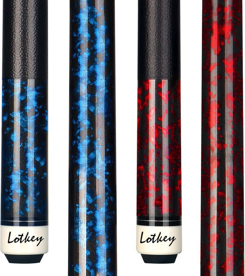 LOTKEY Pool Cue Sticks for Adults,Super Straightened Up 58'' 18 19 20 21 oz Billiard Cues Stick Canadian Maple Tacos De Billar Profesional Set of 4/3/2/1 House Bar Pool Que Table Beginner Pool Queue for Sale - Image 1
